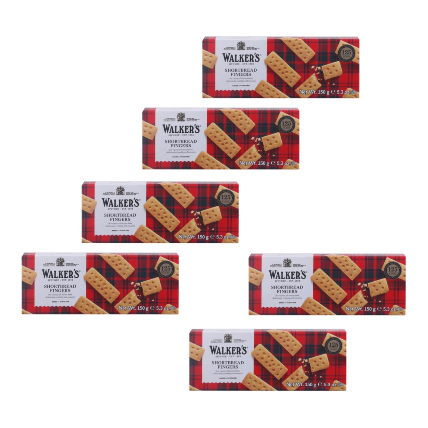 Walkers | Biscotti Inglesi Burro e Sale - 6 Blister | Frollini Burro Scozzese | Biscotti Tradizionali Inglesi