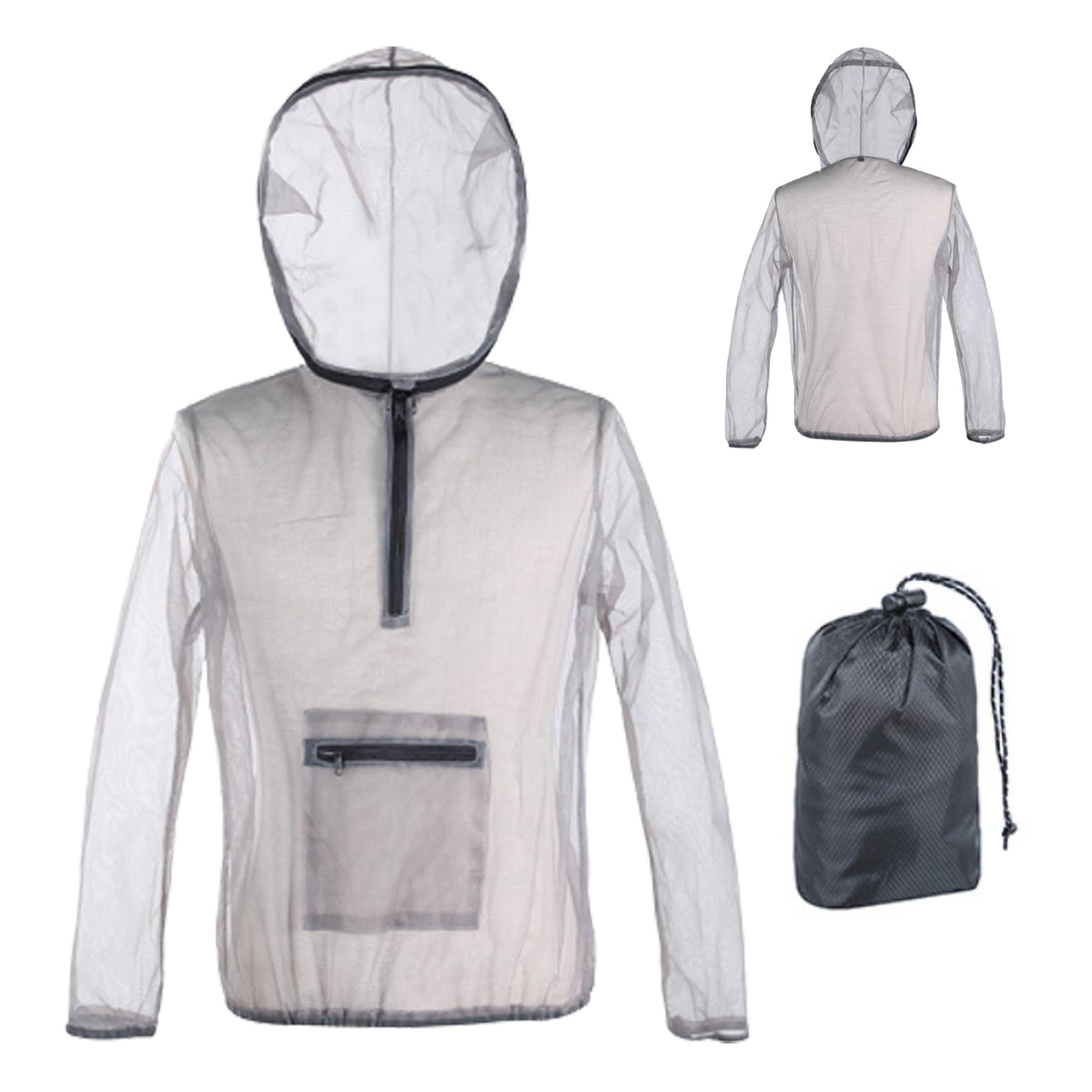 Pastoralist Unisex Xl Outdoor Mosquito Suit, Breathable Mesh Jacket With Hood And Pants - Net Clothing Protection From Bugs, Flies, Gnats, No-See-Ums & Midges Size