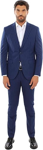 Abito Uomo Elegante Ciabalù - Slim Fit, Microfantasia, Completo Giacca E Pantalone, Per Cerimonie - Foto 7