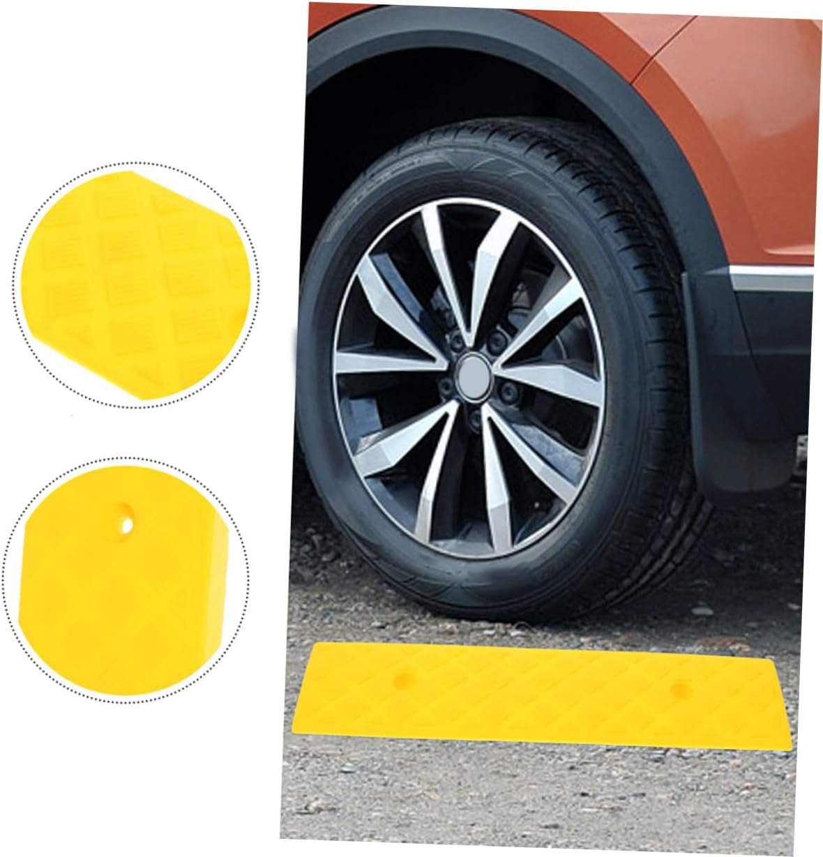 VOSAREA Portable Rubber Wheelchair Ramp Mat for Cars Ramp for Easy and Outdoor Use Design Safe Grip