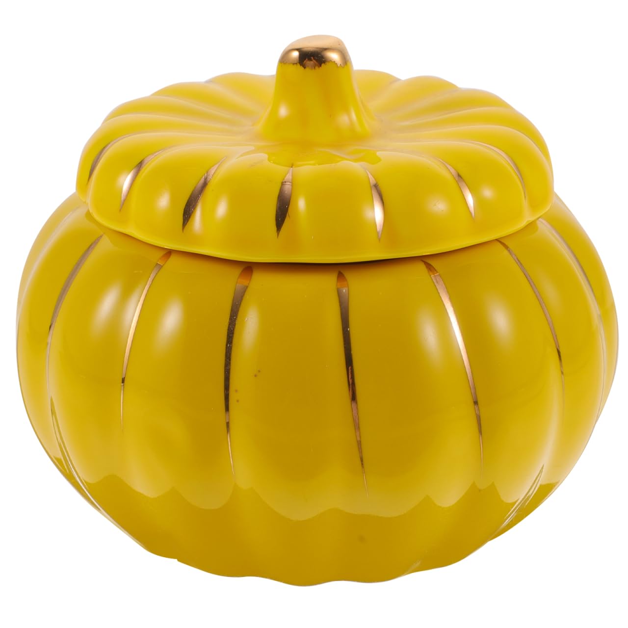 Cabilock Tazón De Calabaza De Cerámica con Tapa 4.33 Pulgadas para Sopa Y Postre Decorativo para Halloween Cocina Y Hogar