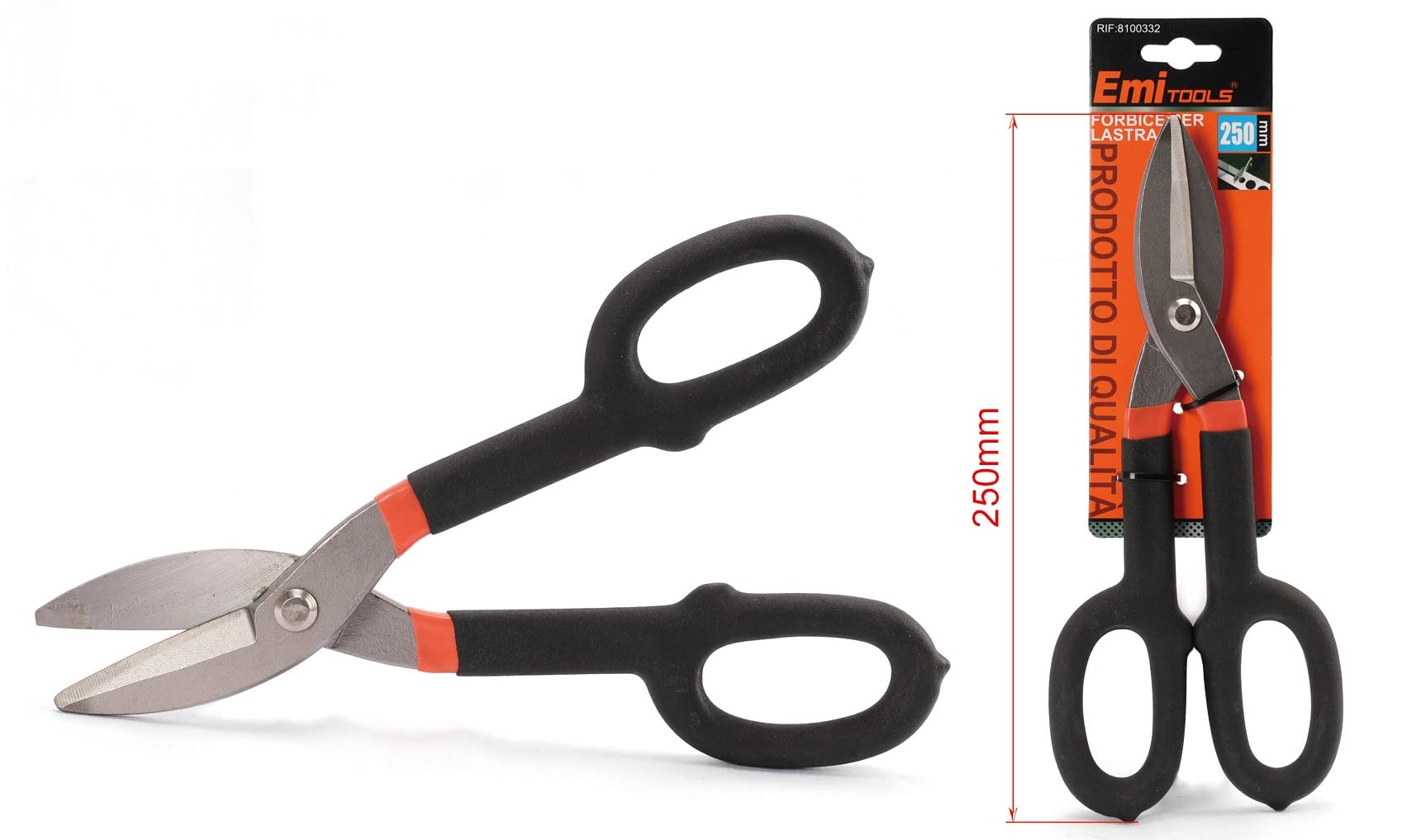 Cesoie per Lamiera, Forbici da Lattoniere, Taglio Dritto (Standard 250mm)