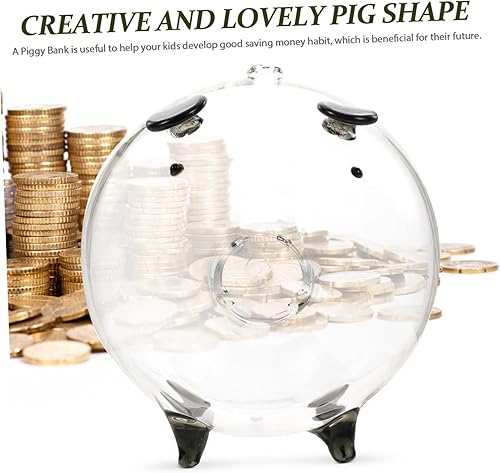 Miniatura 9 de Alcancía de vidrio para ahorrar dinero, olla decorativa para ahorrar dinero, olla de ahorro transparente, olla de vidrio para el dinero, organizador