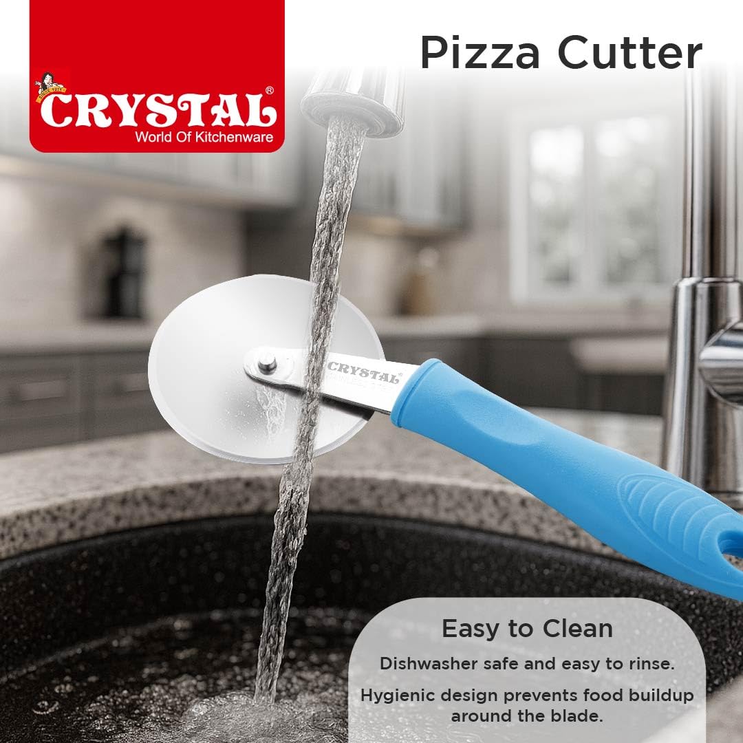 Crystal - MKA069 Stainless Steel Pizza Cutter, Multicolour 2