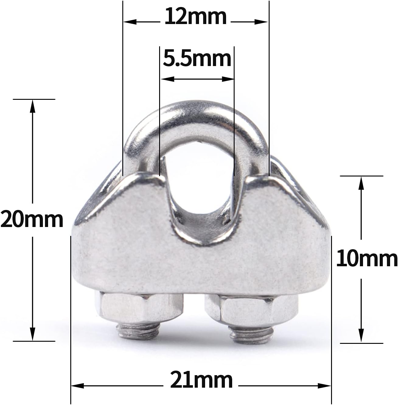 Muzata Wire Rope Clip Dimensions