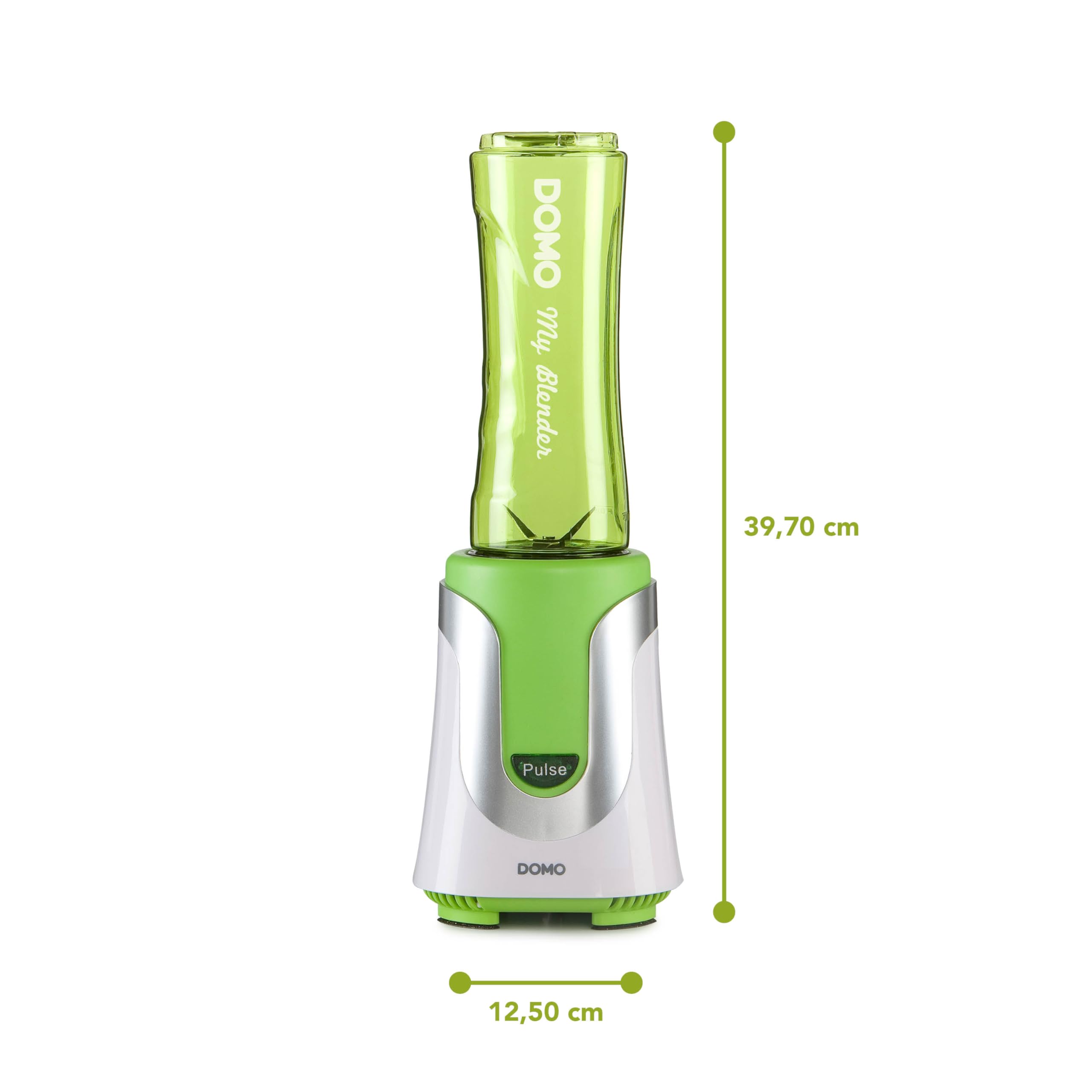DOMO DO436BL Smoothy-Maker mikser – My Blender – w zestawie butelka 600 ml i 300 ml – zielony