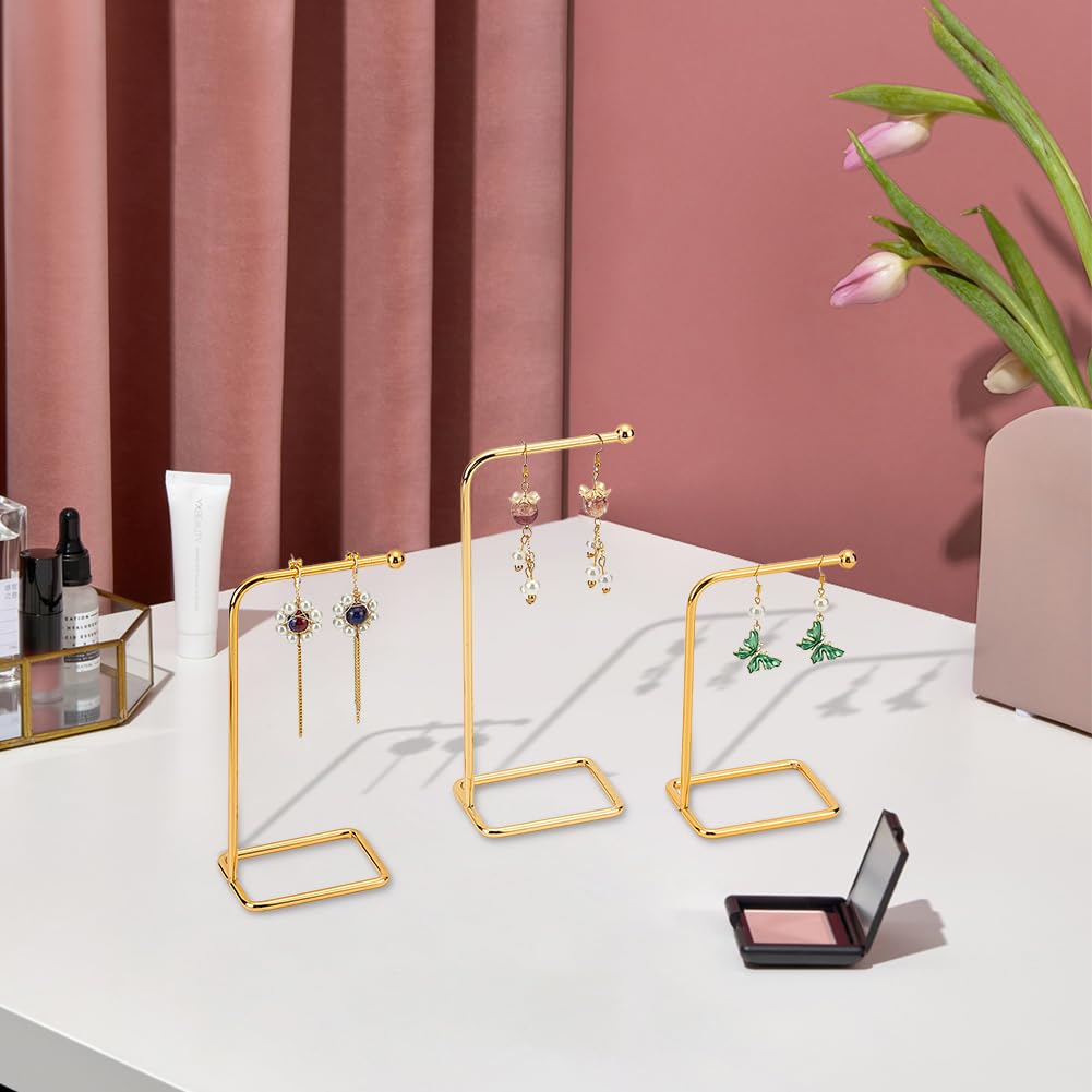 Espositore Per Orecchini 60/120 Fori - Organizer In Flanella A Forma Di L, 3 Colori (Grigio, Nero, Giallo) Per Vetrina E Casa