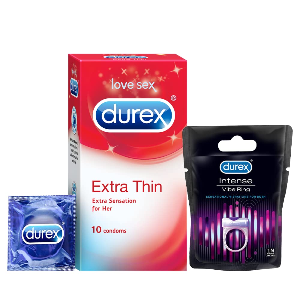 Durex Condoms, Extra Thin - 10 Count & Durex Play Vibrations Massager Ring-picture-35