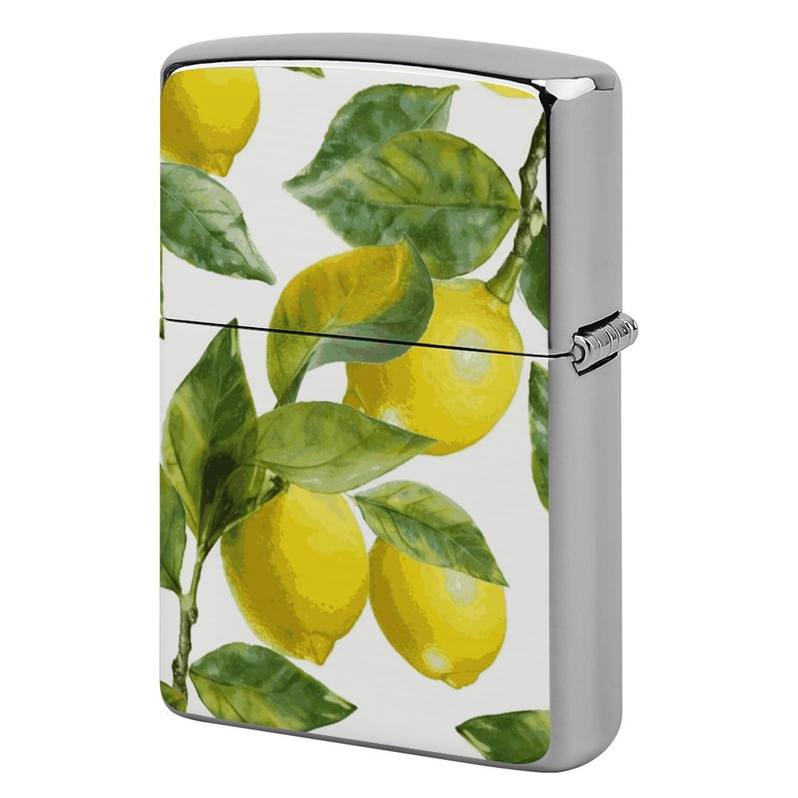 Lemon Branch Leaves Lighter Cover for Men, Personalized Lighter Case for Birthday Gift, Flip-Top Lighters Protective Cover, Portable Lighters Shell for Outdoor, Travel
