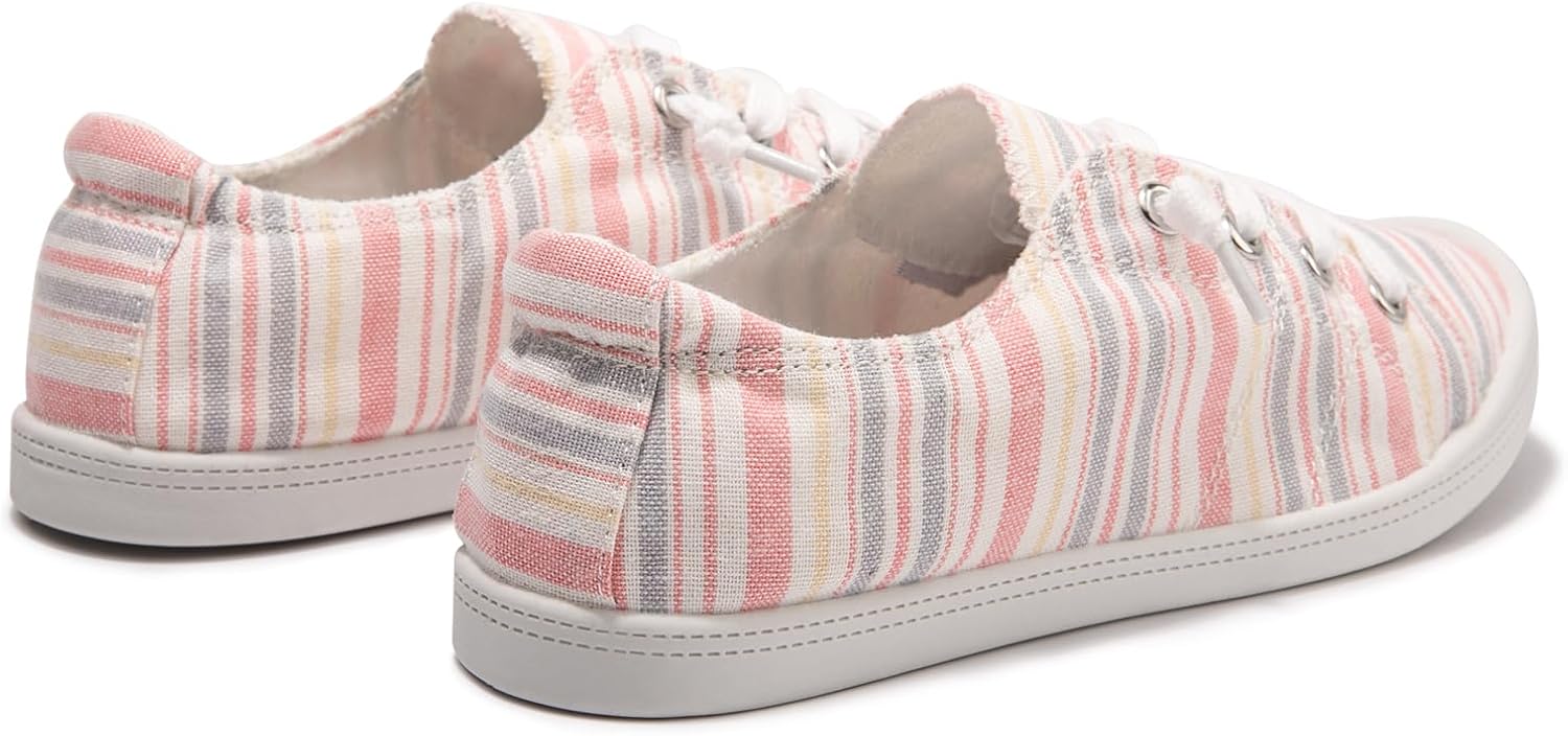 Women's Slip On Canvas Sneaker Low Top Casual Walking Shoes Classic Comfort Flat Fashion Sneakers - Image 4