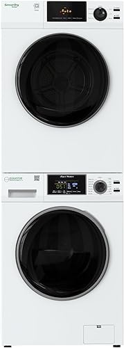 Juego de lavandería Equator 18 Lbs Lavadora 1.9cf+Secadora Ventilada 4cf SINGLE OUTLET 110V