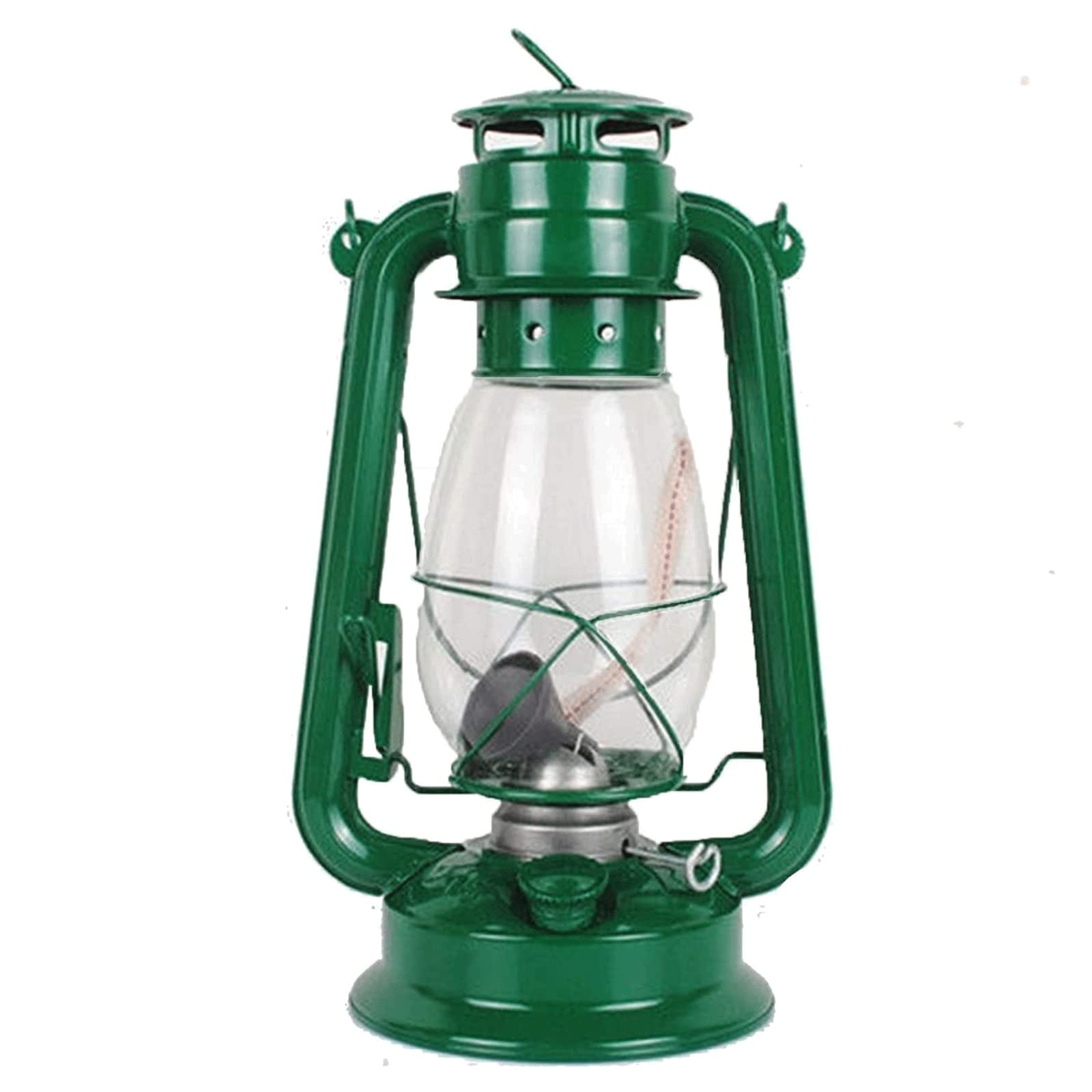 Oil Lamp Lantern Retro Kerosene Lamp for Power Outages Vintage Metal Glass Lampshade Oil Lamp Burning Lantern Hanging Windproof Hurricane Lantern Outdoor Camping Emergency Light Patio Decoration