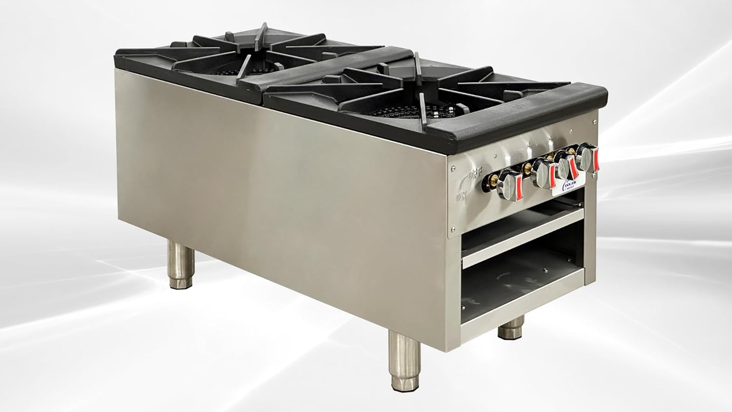 Commercial Natural Gas Stock Pot Range with 1 Burner, ETL Heavy Duty 18" W
