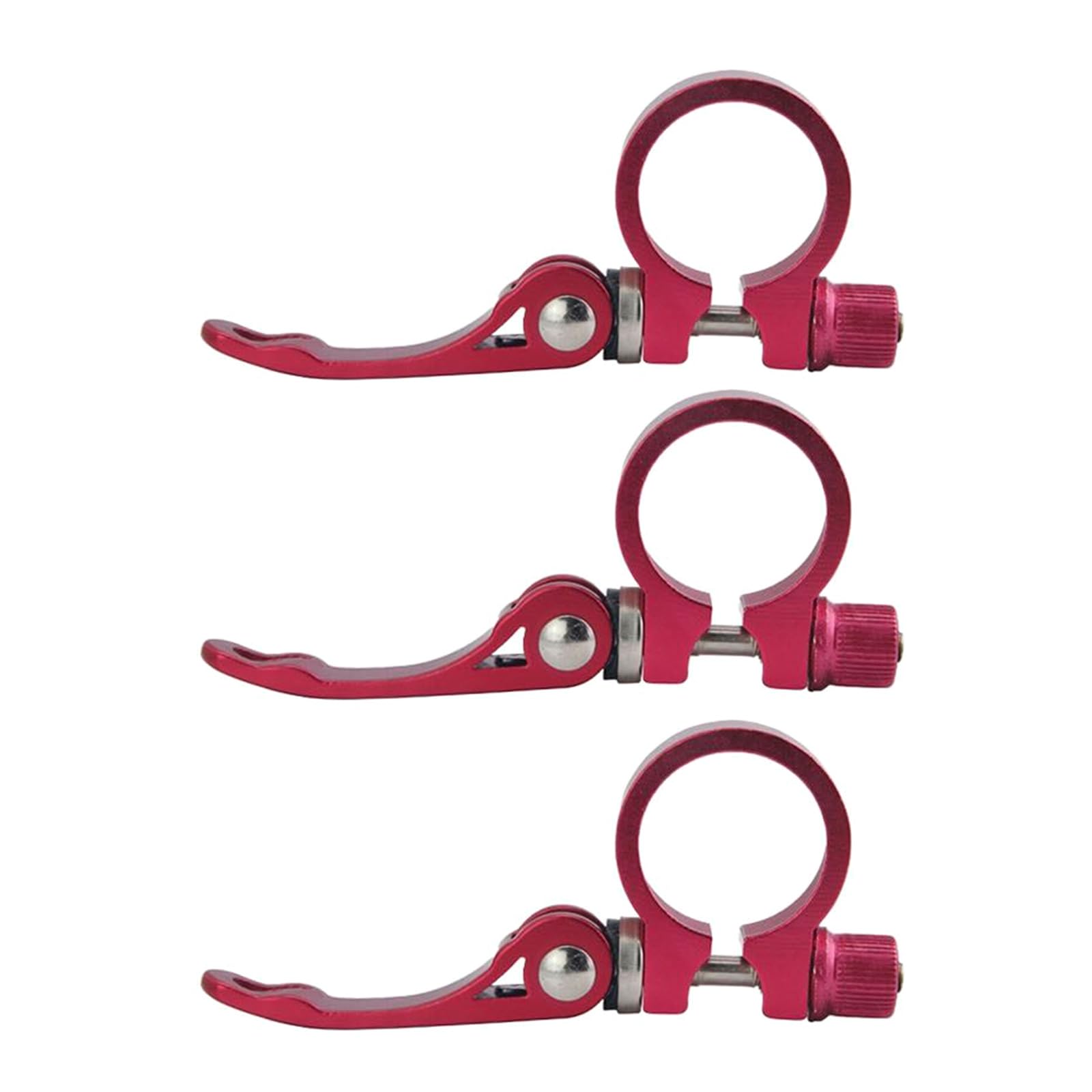 3pcs Regulable Aluminum Bicycles Seats Clamps Robustness Bike Seats Post Clamps for Enhancing Cycling Quickly Release Seat Post