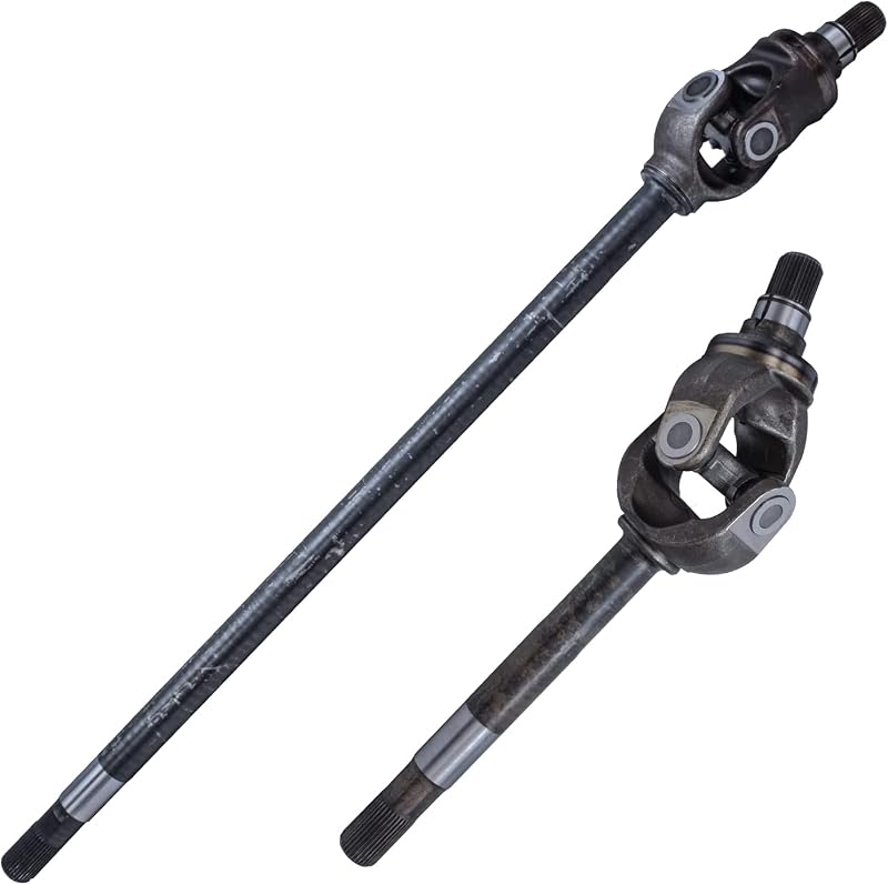 Detroit Axle - Front 2pc U-Joint CV Axles for Ford F-250 F-350 Super Duty | 2005 2006 2007 2008 2009 2010 2011 2012 2013 2014 2 U-Joint CV Axles Assembly Replacement