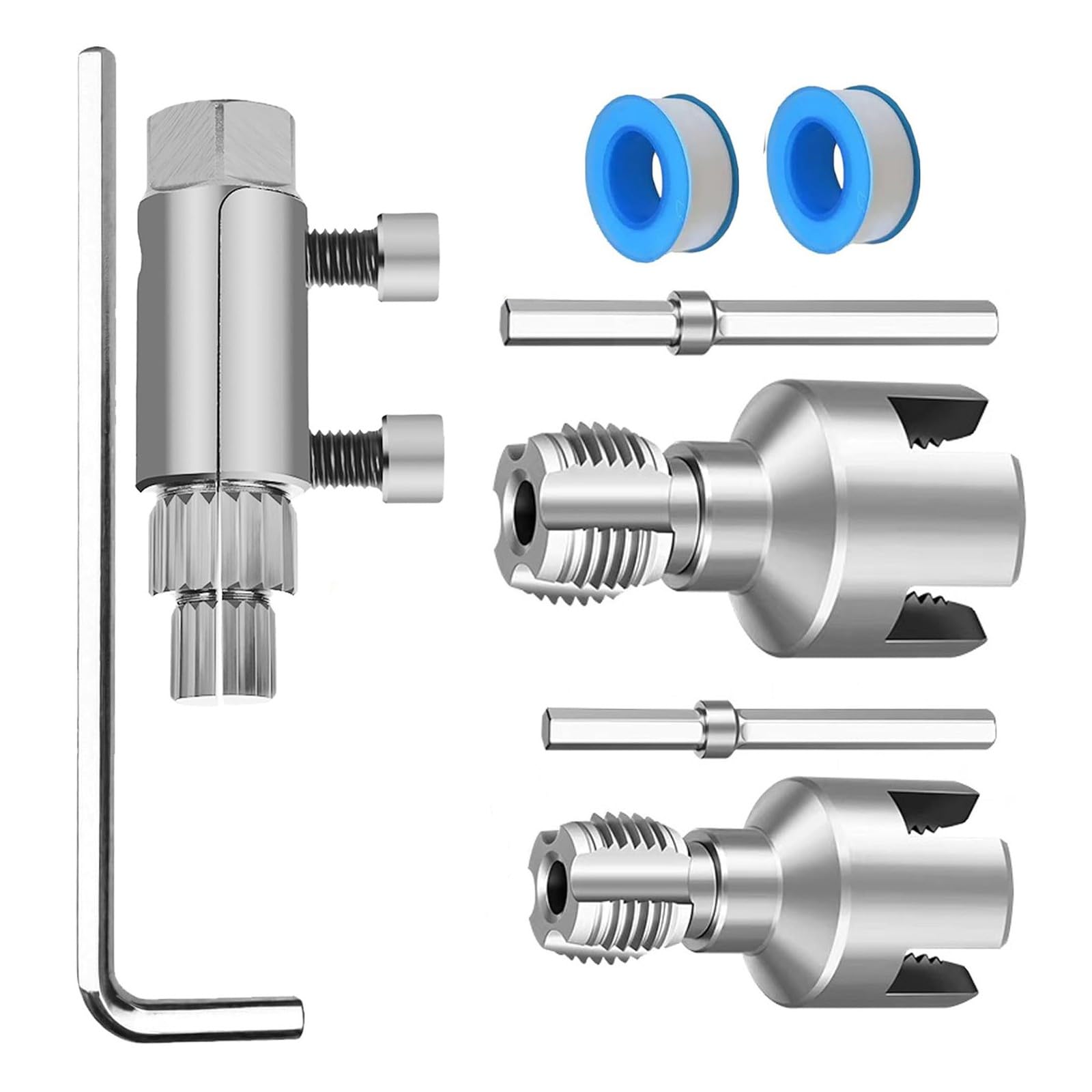 QIAOLIDA Break Pipe Extractor Tool for 1/2Inch 3/4Inch Pipe Internal Wrench for Electric Drill Quickly Remove Rusted