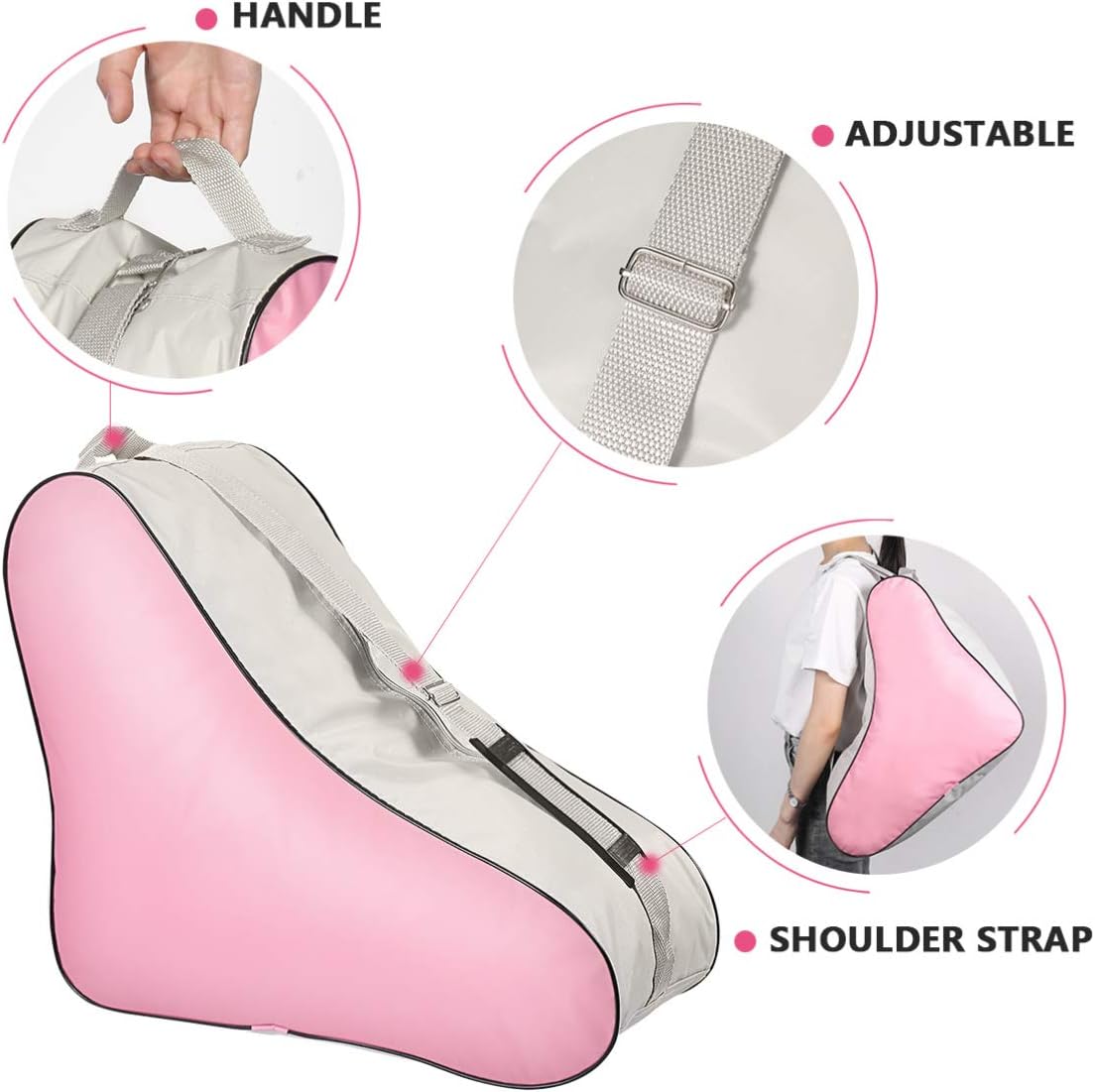 BESPORTBLE Roller Skate Bag - Portable Triangle Storage Bag For Ice Skates, Roller Skates & Sports Gear