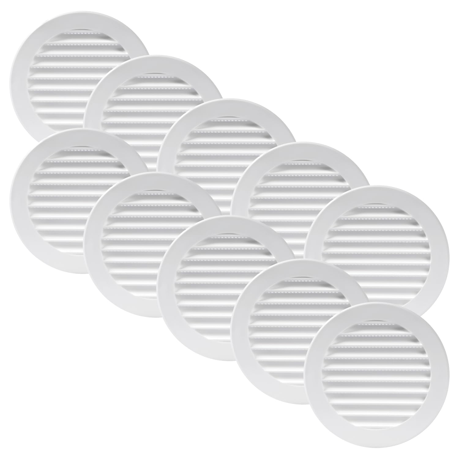 Grilles d'aération anti-insectes blanches 12,7 cm pour stopper l'humidité