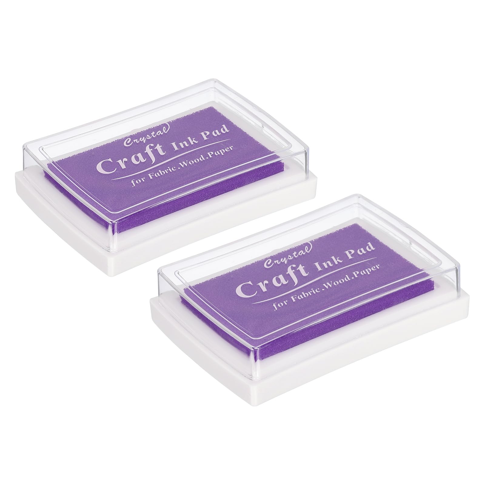 PATIKIL Craft Ink Pads for Stamps 2 Pcs Washable Finger Print Ink Stamp Pad Color DIY Square for Rubber Stamps Paper Scrapbooking Fabric Wood