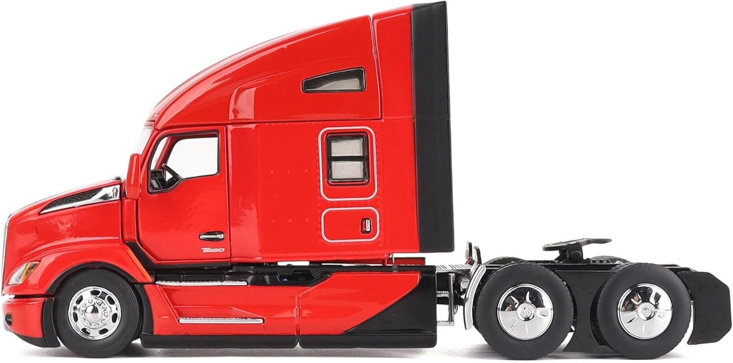 Diecast Masters 1/50 Red Kenworth T680 Tandem Tractor with 76in High Roof Sleeper Cab 71132