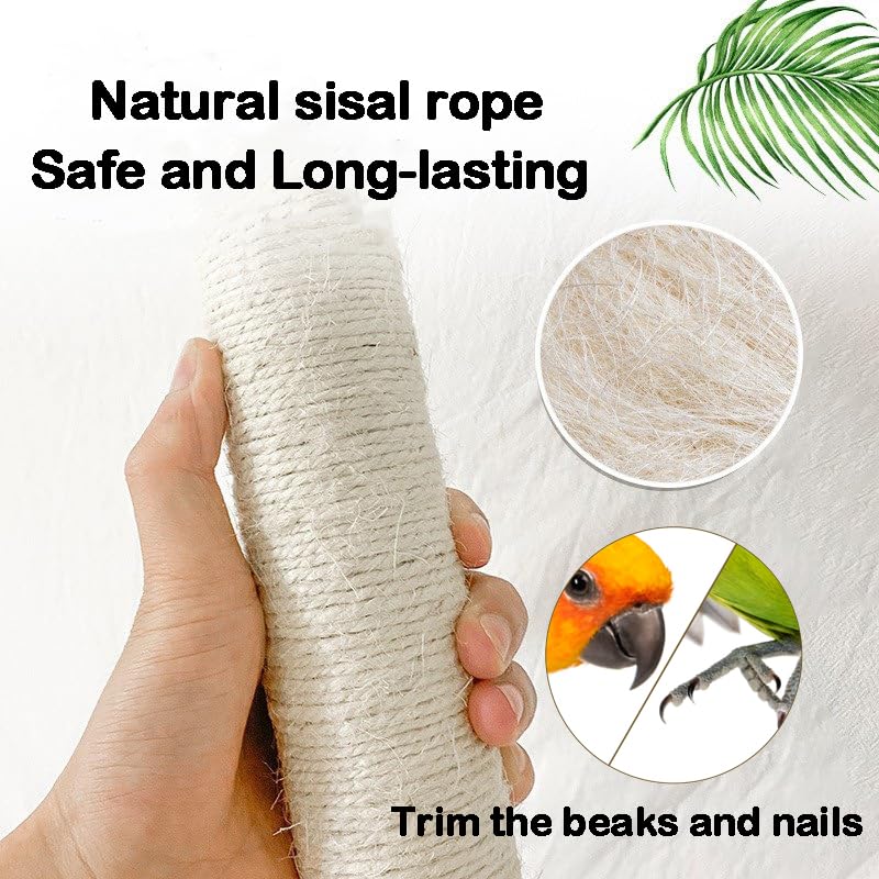 Image of 2pcs 11.7x2.1inch Parrot Sisal Peach Cage Peach for Regular to Large Size Bird