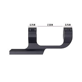 Monstrum Slim Profile Series Offset Cantilever Picatinny Scope Mount | 30 mm Diameter | Black