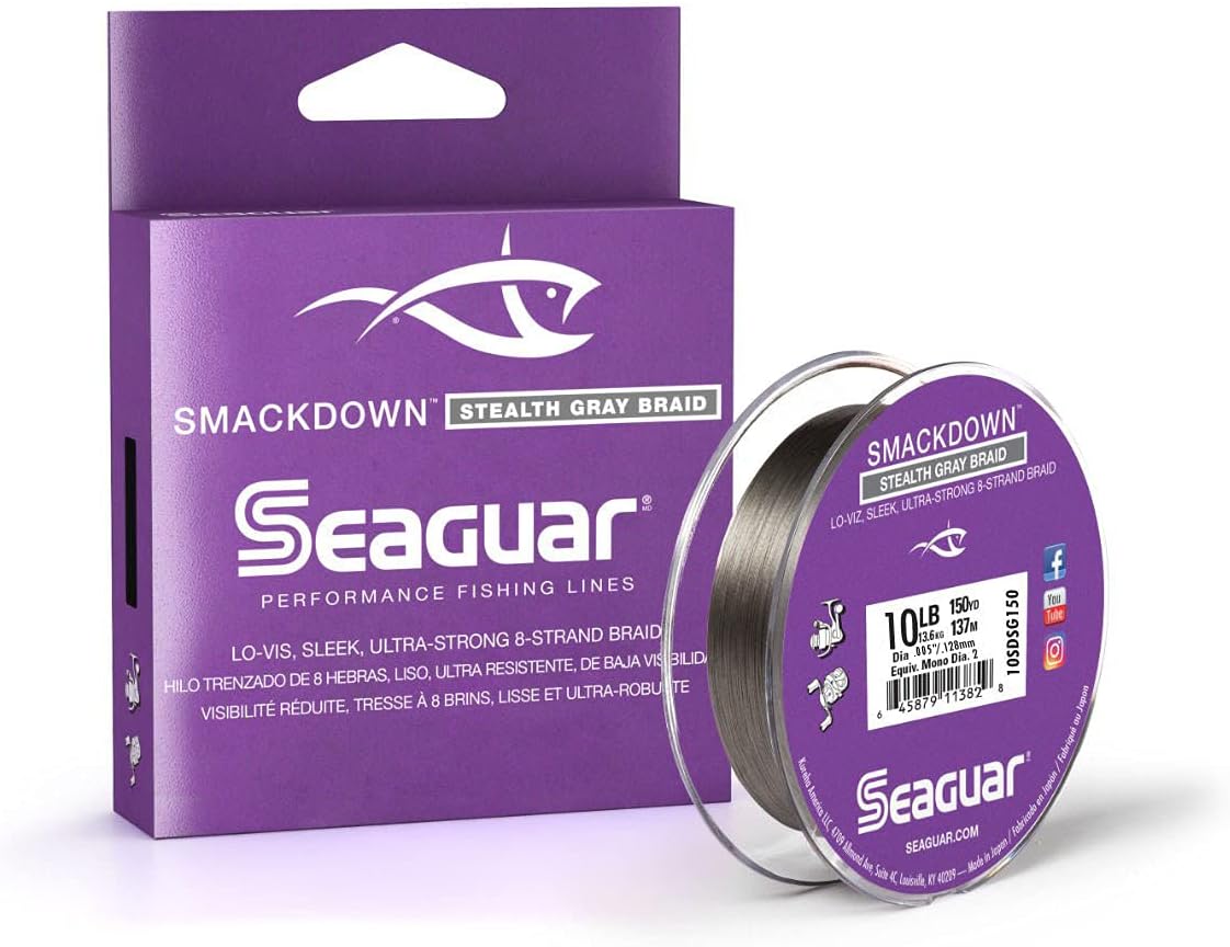 Seaguar, Smackdown Line, 150 Yards, 20 lbs Tested.007" Diameter, Stealth Gray : Sports & Outdoors