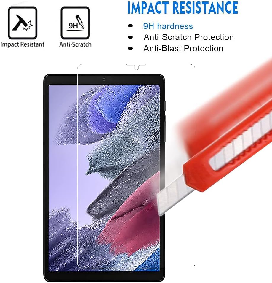 [2-Packs] PULEN for Samsung Galaxy Tab A7 Lite 2021 Screen Protector 8.7 Inch (SM-T220 / T225),HD Clear Anti-Scratch No Bubble 9H Hardness Tempered Glass : Electronics