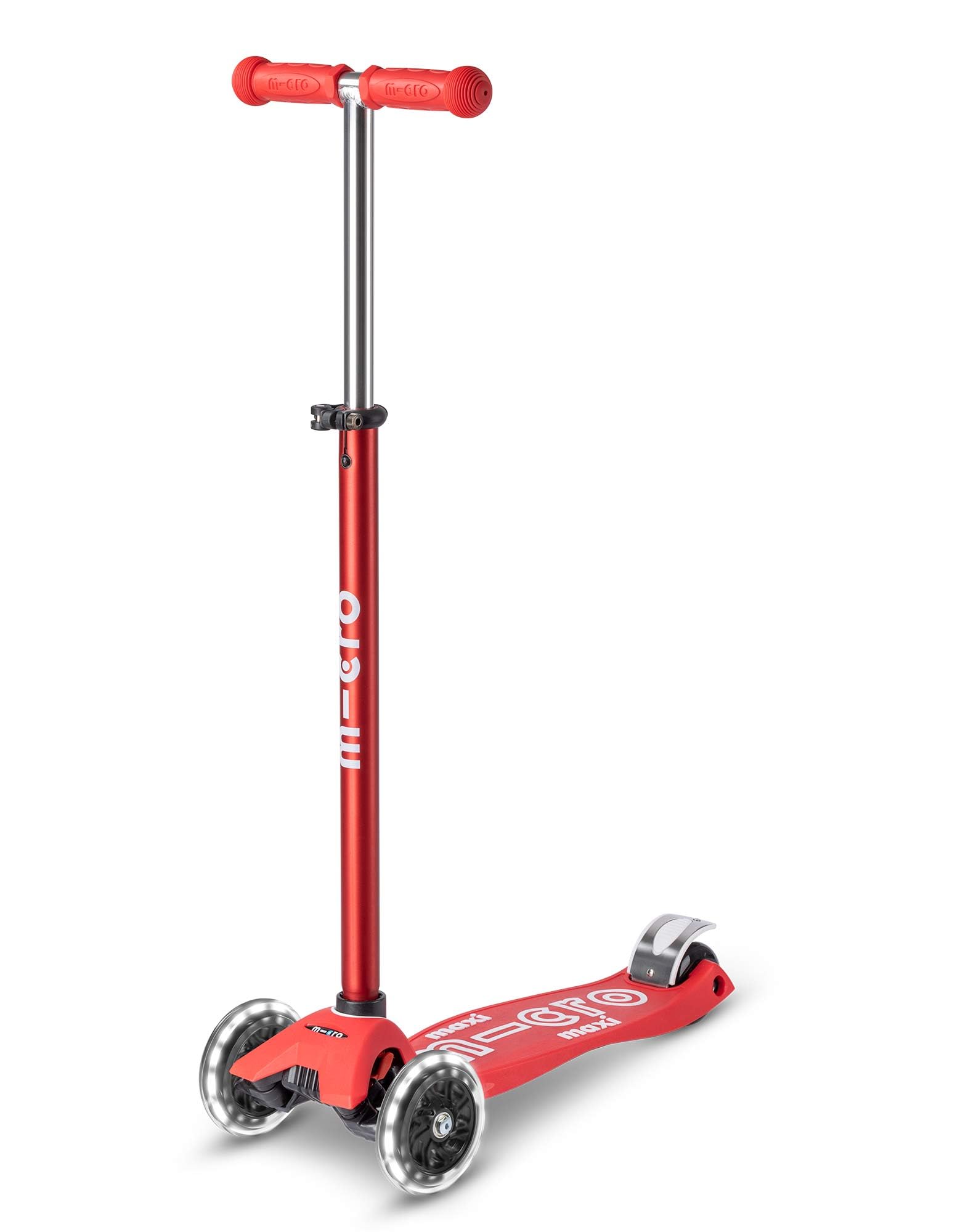 Micro® Maxi Deluxe LED, 3 LED Wheels, 5-12 Years, Weight 2.5 kg, Max Load 70 kg, Height 67-91 cm, Polypropylene Non-Slip Platform (Flexible, High Resistance)