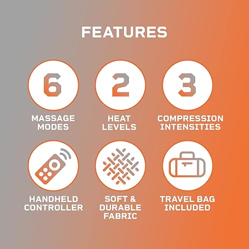 Miniatura 4 de LifePro Masajeador de piernas – Masajeador de compresión de pies, piernas, pantorrillas y muslos para circulación, con calor y compresión para