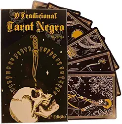 O Tradicional Tarot Negro 78 Cartas Plastificado Completo
