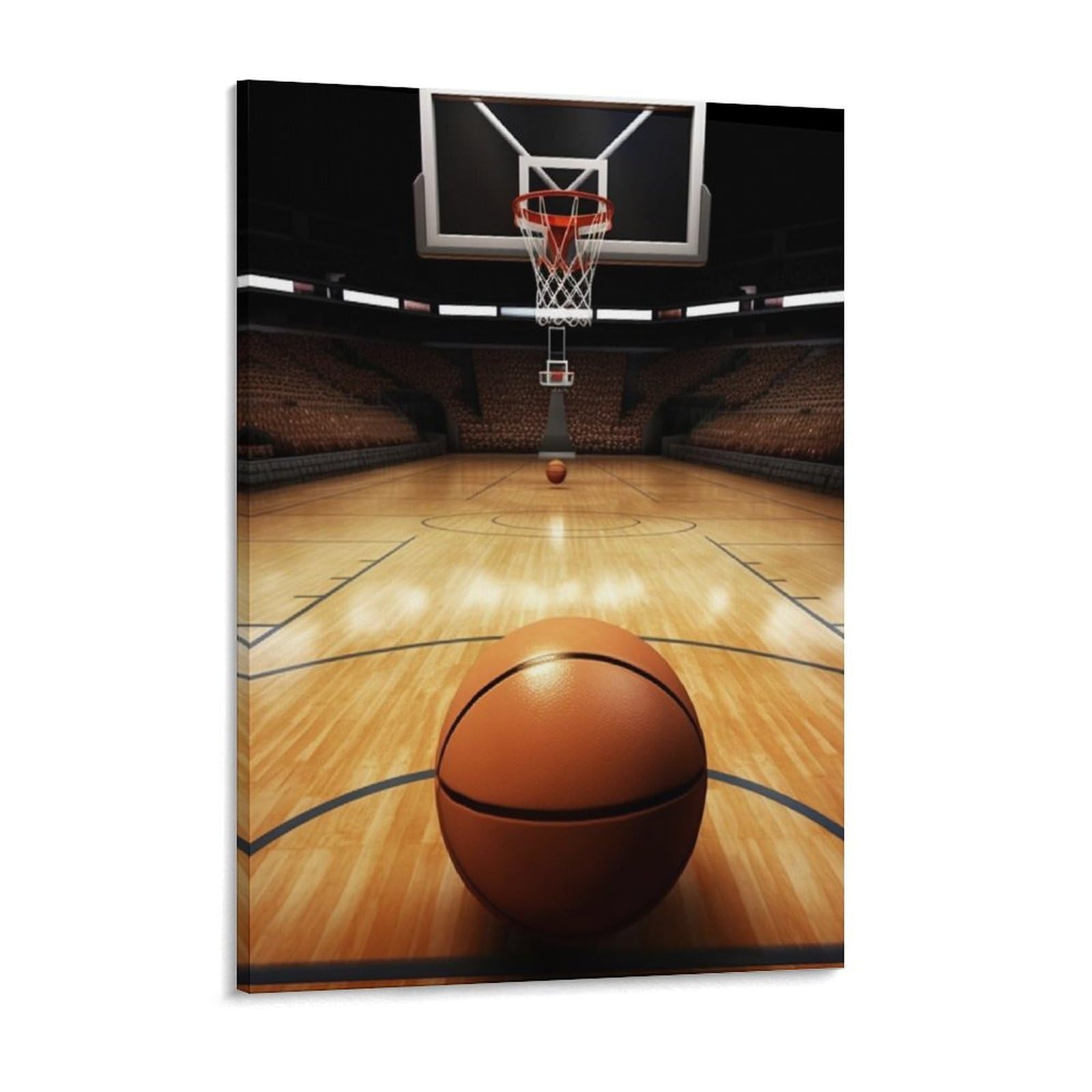 NTVOWPZO Basketball Canvas Wall Art for Bedroom 12x16inch Canvas Prints Artwork for Walls Modern Picture Artwork Painting for Living Room Aesthetic Wall Paintings for Bathroom Kitchen Office Decor