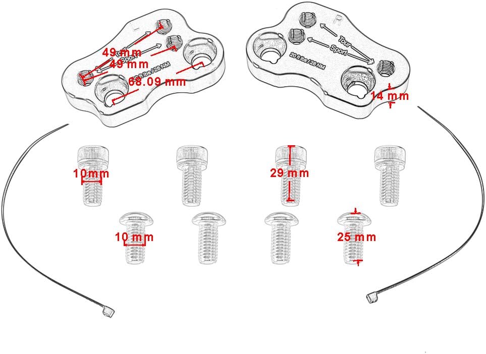 Black Motorcycle Handlebar Riser Aluminum Handlebar Adjustment Rolocation Brackets Accessories for Honda GL1800 2018-2019