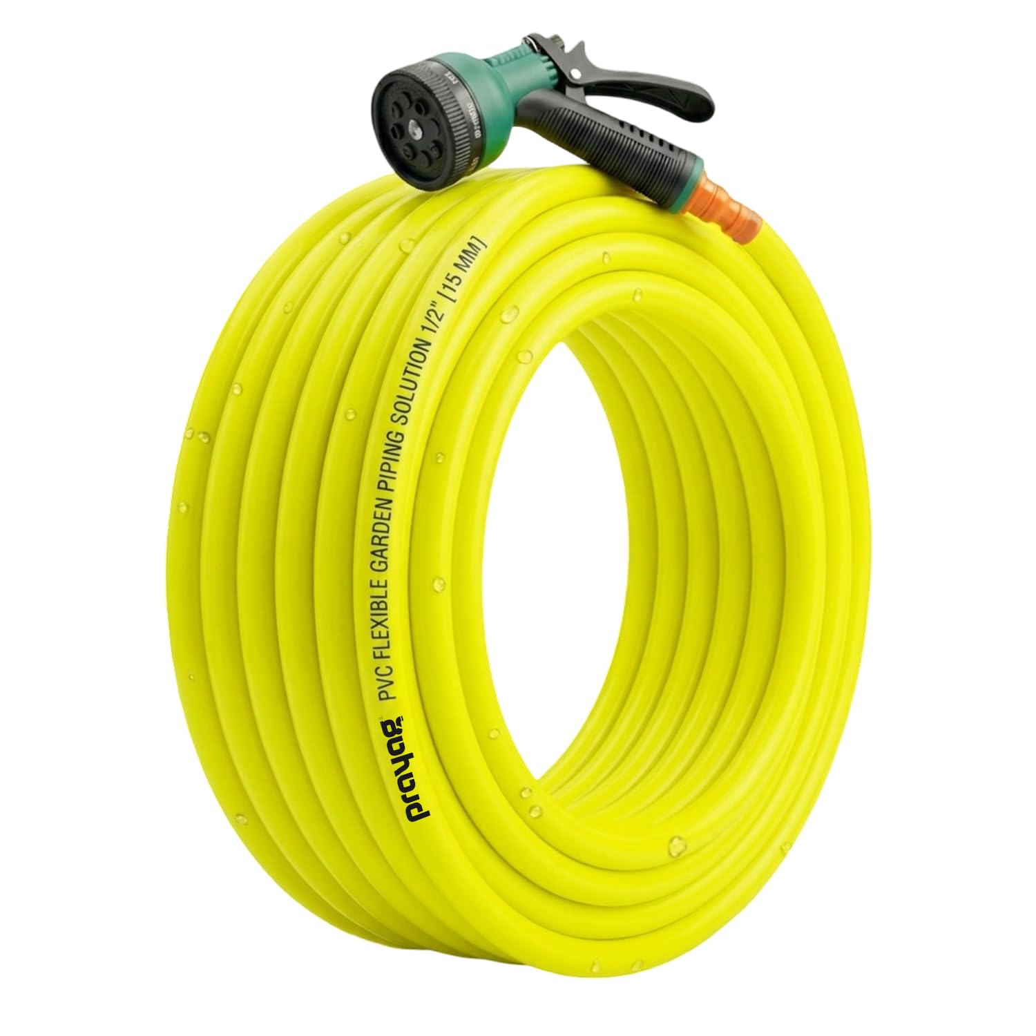 Prayag® Garden Pipe 15 Meter(49.21 Feet) | Flexible PVC Water Hose Pipe for Gardening, Car Wash & Home Cleaning | Lightweight & Durable (Plain - Milky Yellow(15Meter, 0.5 Inch))-image-13