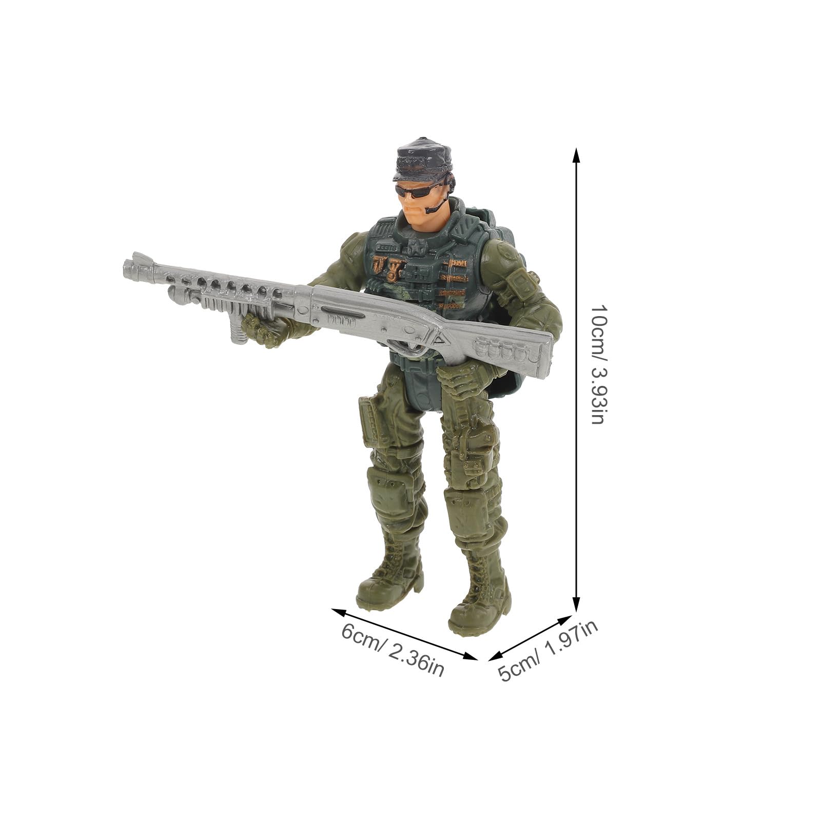 Gatuida Soldatini in Plastica Miniature Giocattolo di Omini Esercito Giunti Snodabili Accessori per Collezionismo e Decorazioni per Feste Tema Militare