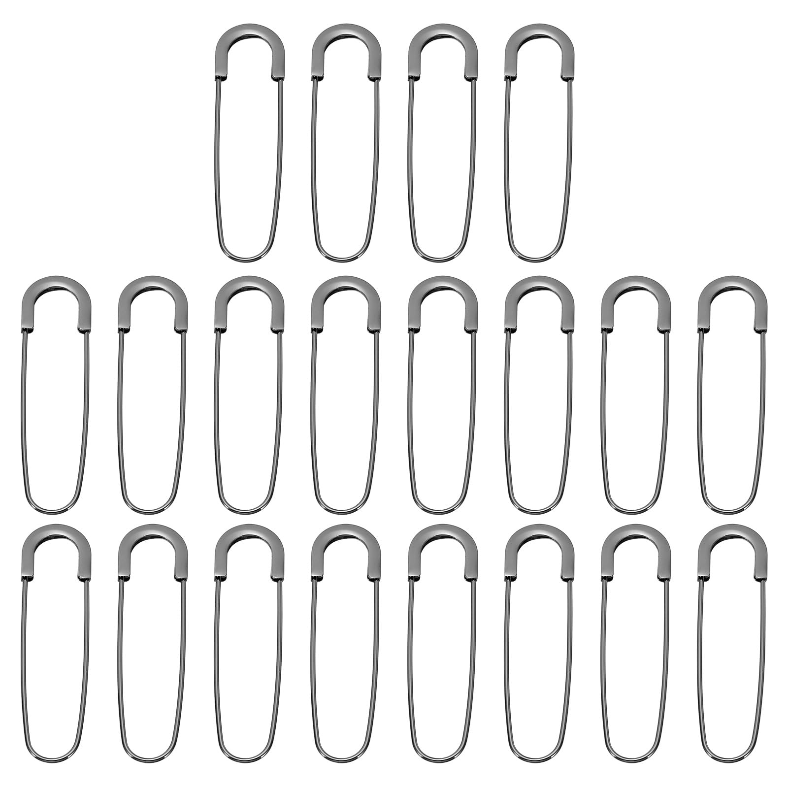 QUARKZMAN 35 Pièces Grandes Épingles de Sûreté 80 mm / 3,15 Pouces Noir