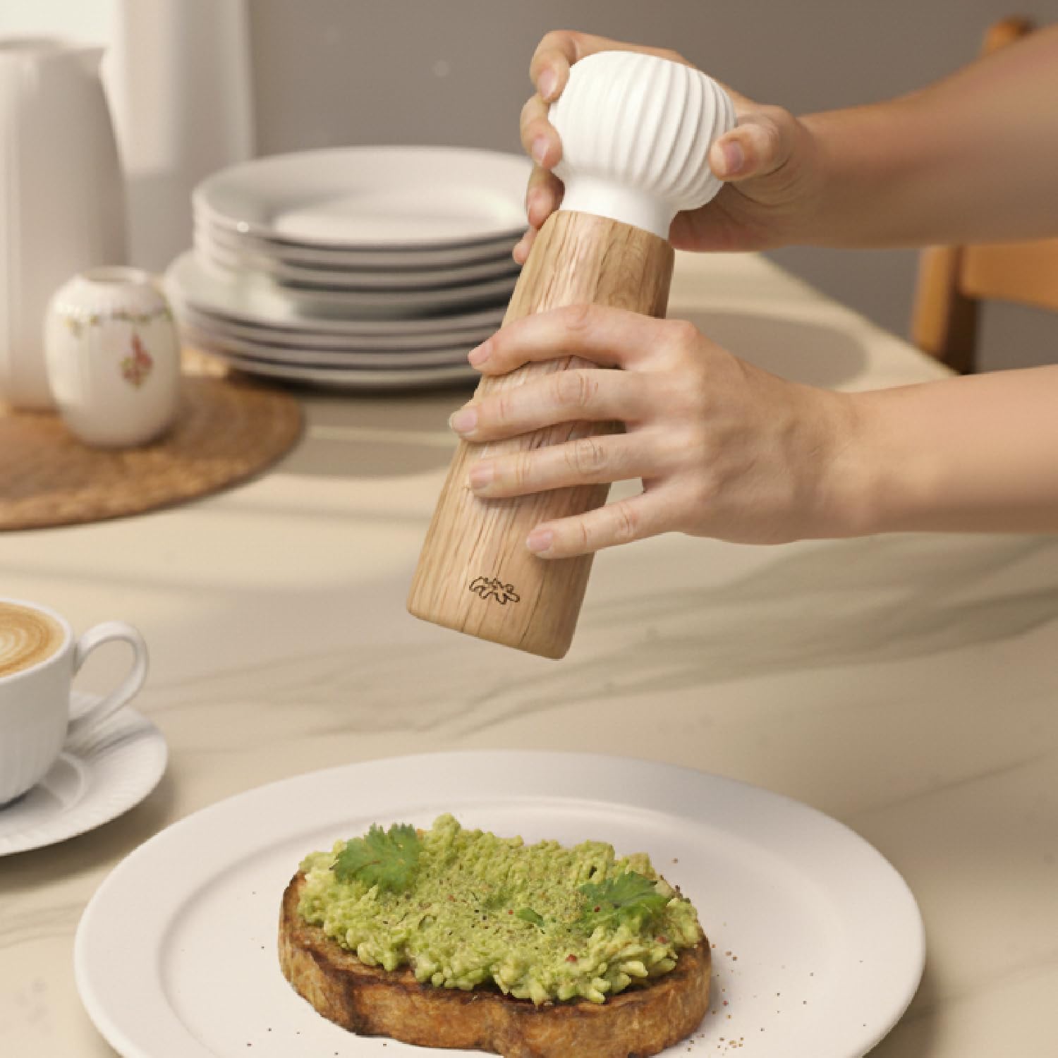 Amazon.com: Kahler Hammershoi Grinder | Ceramic and FSC Oak