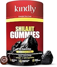Kindly Pure Original Himalayan ShilajitShilajeet & Ashwagandha Gummies for Strength, Stamina & Energy | Immunity Booster| No Added Sugar |Natural Berry Flavour | (30 gummies)