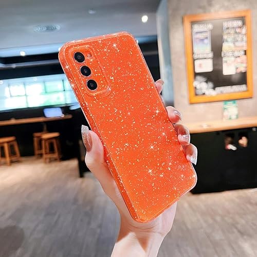 Miniatura 10 de MINSCOSE Funda compatible con Samsung Galaxy S22, bonito color neón brillante, con purpurina, delgada, delgada, a prueba de golpes, funda de