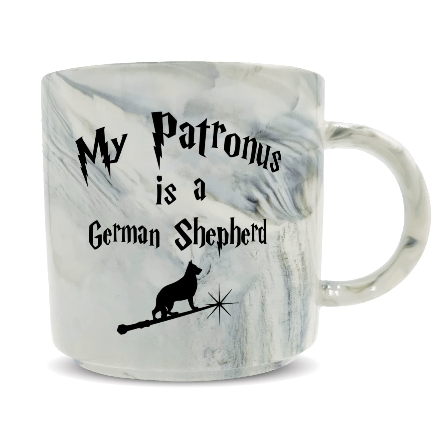 Hippowarehouse My Patronus is A German Shepherd Printed Mug Various Colour Options Ceramic Cup Kitchenware 11oz