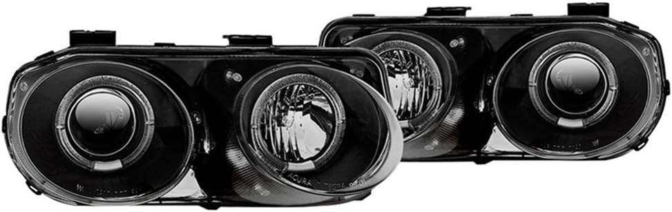Winjet Compatible with [1998 1999 2000 2001 Acura Integra] LED DRL Halo Projector Headlights