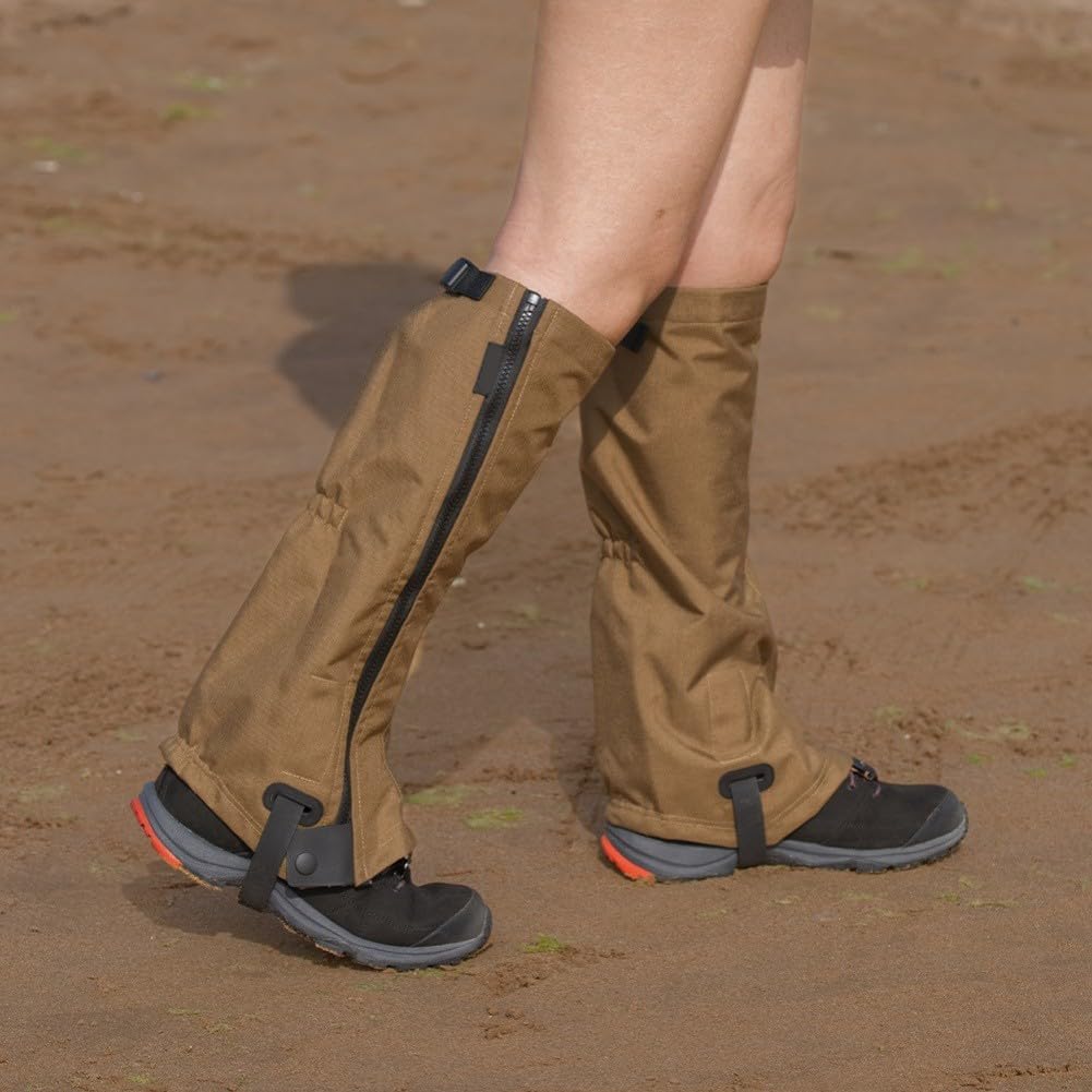 Guêtres imperméables 500D pour trekking, escalade, housse de bottes de neige anti-déchirure, ajustement réglable S/M L/XL