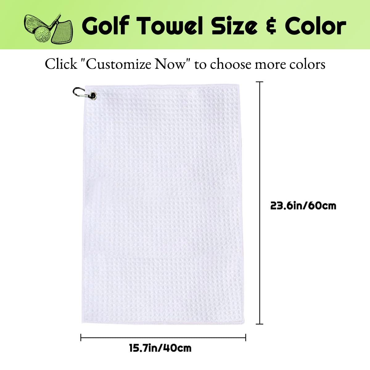 Custom Embroidered Golf Towel, Customizable with Name Letter Two Sides,Highly Absorbent Microfiber,Quality Stitches, Best Golf Accessories for Men and Women,Retirement