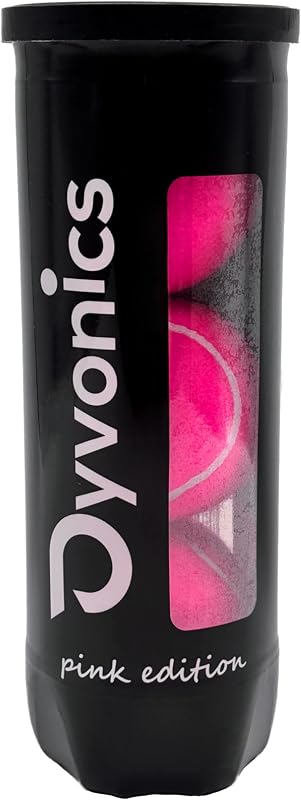 Dyvonics N1 Balles de Padel Rose Fuchsia – 3 balles (1 Tube), pressurisées, Haute visibilité