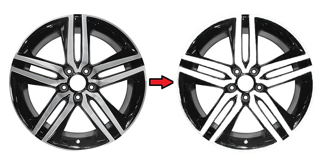 SlickMod Chrome Delete Blackout Vinyl Overlay for 2016-2017 Honda Accord Sedan 19in Sport Wheel Rims (Gloss White)