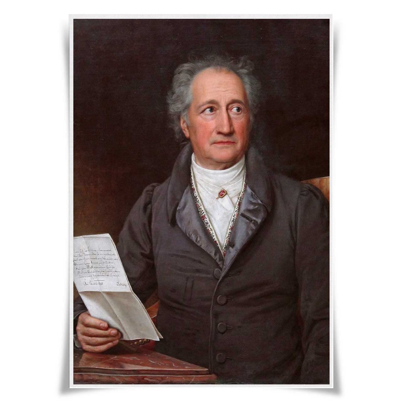 Nice Captain Johann Wolfgang Von Goethe Great Writer Portrait Poster Literary Giants A3 Prints Wall Art Home Decor (Johann Wolfgang Von Goethe)
