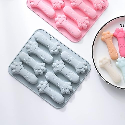 Miniatura 5 de Cat's Paw - Juego de moldes de barra energética de chocolate, 16 cavidades, moldes de silicona para queso, barra molar de galletas, proteína de