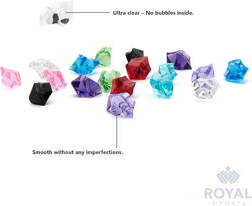 Miniatura 4 de Royal Imports Piedras acrílicas de cristal de hielo para rellenos de jarrones, mesa de fiesta, boda, fotografía, decoración de fiesta, manualidades,