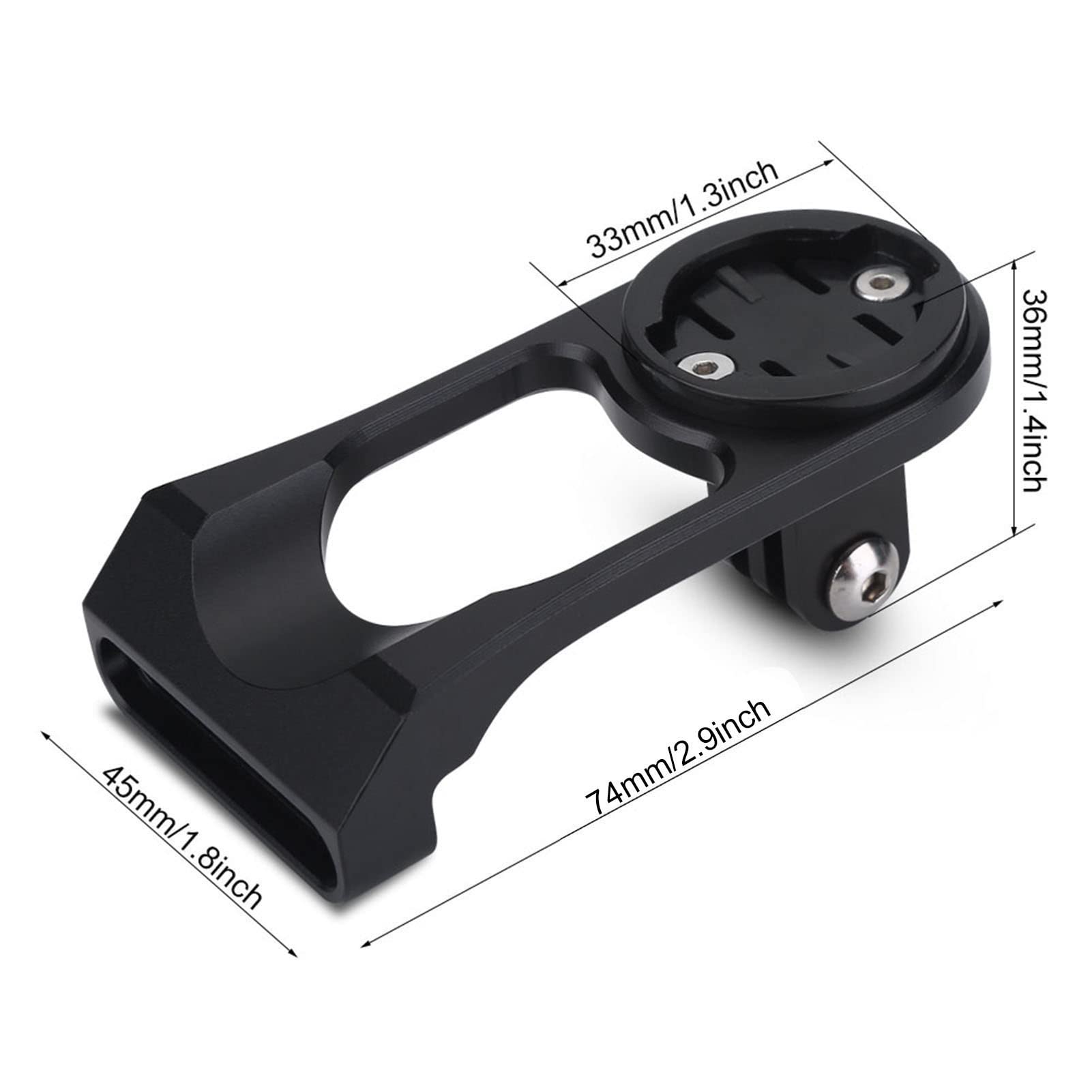 Bikes Extension Bracket, Aluminum Alloy Cycling Extension Mount Holder Sturdy Bicycles Computer Mount Holder for Computer Amp and Sports Camera (Black)