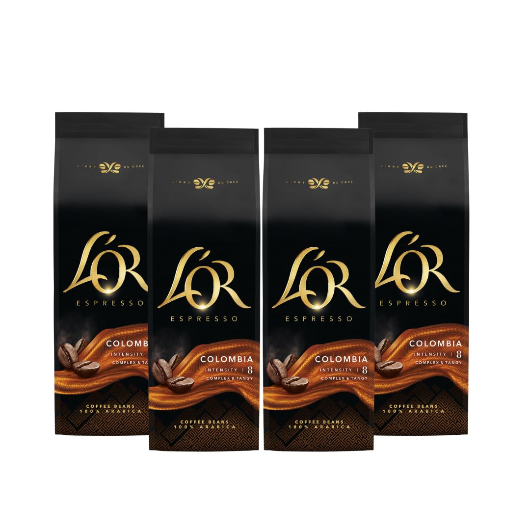 L'OR Espresso Colombia Çekirdek Kahve,%100 Arabica, Zengin Lezzet, Yoğunluk 8, 500 Gram